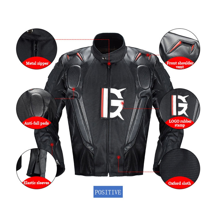 GHOST RACING GR-Y09 Motorcycle Four Seasons Racing Suit Locomotive Riding Anti-Fall Rally Suit, Size: L(Black) - free shipping - PMC TechLife - Order now!