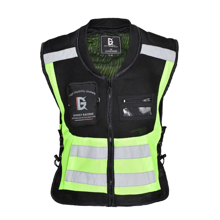 GHOST RACING GR-Y06 Motorcycle Riding Vest Safety Reflective Vest, Size: L(Fluorescent Green) - Protective Gear by GHOST RACING | Online Shopping South Africa | PMC TechLife | Buy Now Pay Later Mobicred