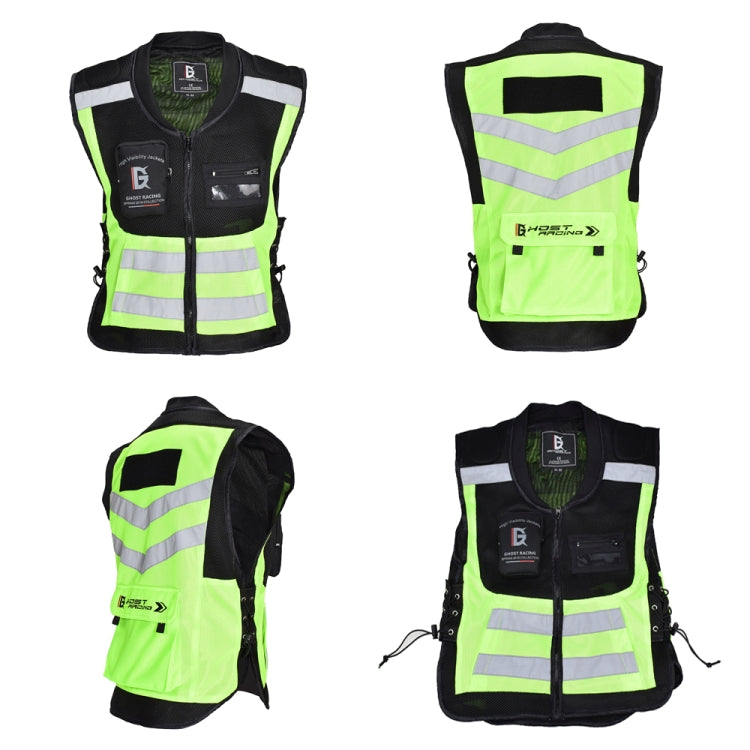 GHOST RACING GR-Y06 Motorcycle Riding Vest Safety Reflective Vest, Size: L(Fluorescent Green) - Protective Gear by GHOST RACING | Online Shopping South Africa | PMC TechLife | Buy Now Pay Later Mobicred