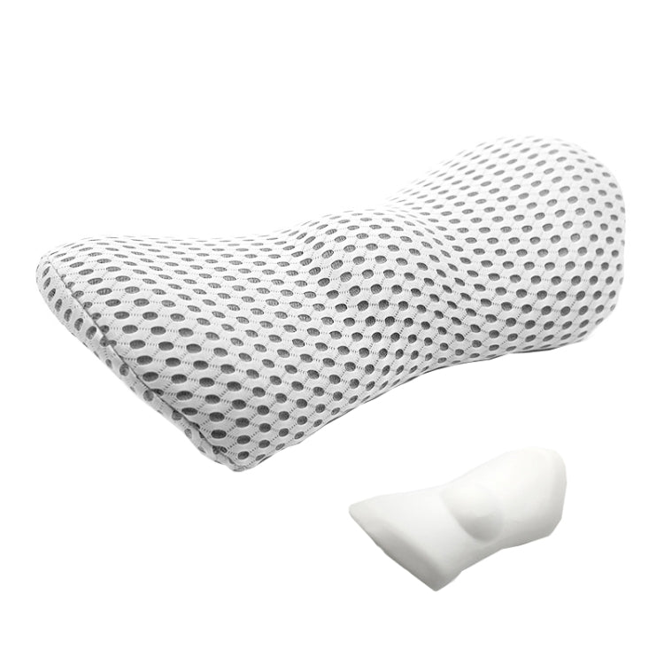 Car Supplies Lumbar Support Memory Foam Car Backrest Lumbar Cushion Seat Cushion Lumbar Pillow, Colour: 4D Grid Light Gray - free shipping - PMC Jewellery - Order now!