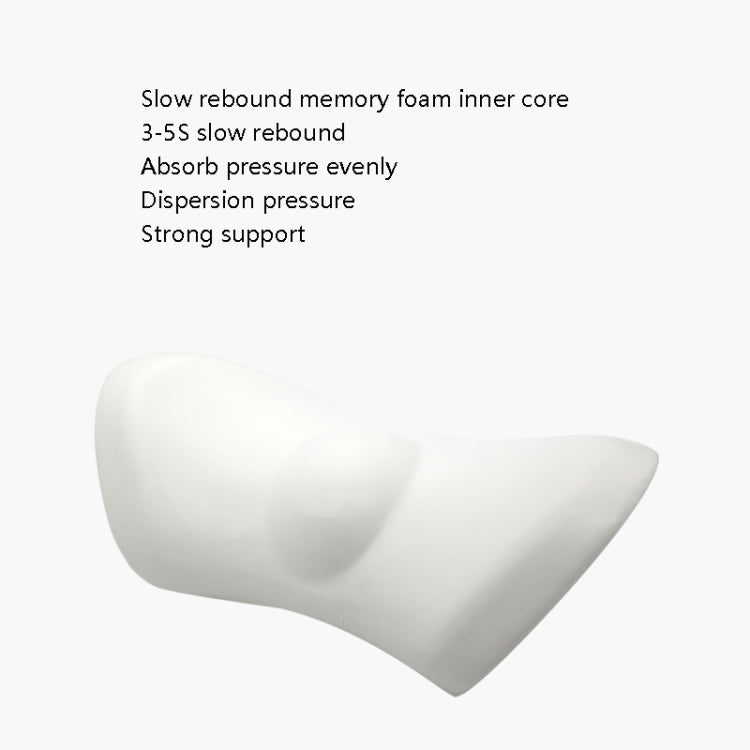 Car Supplies Lumbar Support Memory Foam Car Backrest Lumbar Cushion Seat Cushion Lumbar Pillow, Colour: 4D Grid Light Gray - free shipping - PMC Jewellery - Order now!
