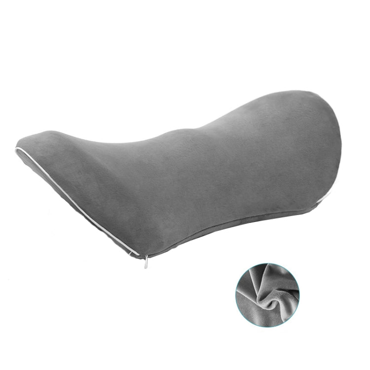 Car Supplies Lumbar Support Memory Foam Car Backrest Lumbar Cushion Seat Cushion Lumbar Pillow, Colour: Crystal Velvet Dark Gray - Seat Accessories by PMC Jewellery | Online Shopping South Africa | PMC Jewellery | Buy Now Pay Later Mobicred