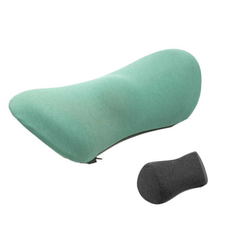 Car Supplies Lumbar Support Memory Foam Car Backrest Lumbar Cushion Seat Cushion Lumbar Pillow, Colour: Matcha Green+Dark Gray - Seat Accessories by PMC TechLife | Online Shopping South Africa | PMC TechLife | Buy Now Pay Later Mobicred