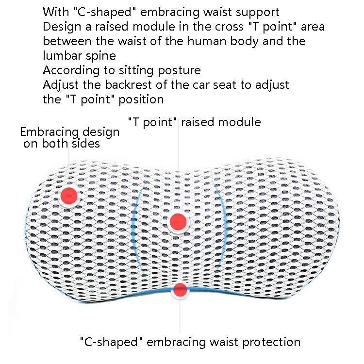 Car Supplies Lumbar Support Memory Foam Car Backrest Lumbar Cushion Seat Cushion Lumbar Pillow, Colour: Matcha Green+Dark Gray - Seat Accessories by PMC TechLife | Online Shopping South Africa | PMC TechLife | Buy Now Pay Later Mobicred