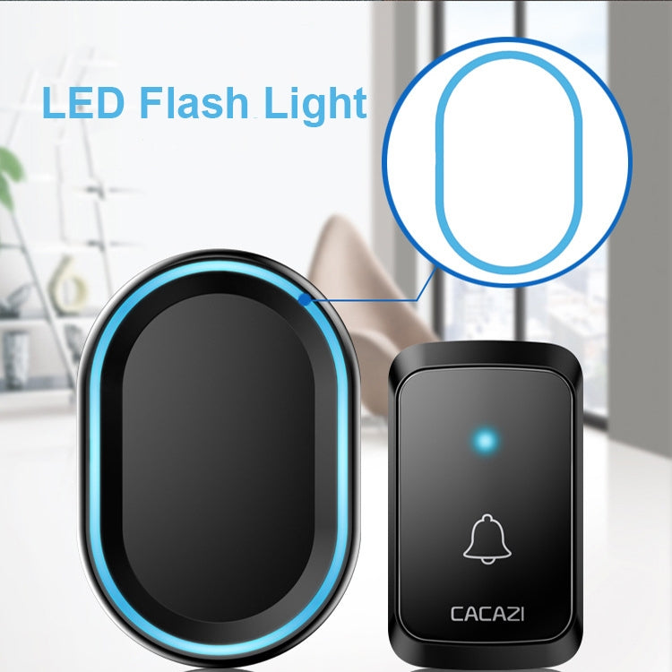 CACAZI A80 1 For 1 Wireless Music Doorbell without Battery, Plug:US Plug(Black) - Wireless Doorbell by CACAZI | Online Shopping South Africa | PMC TechLife