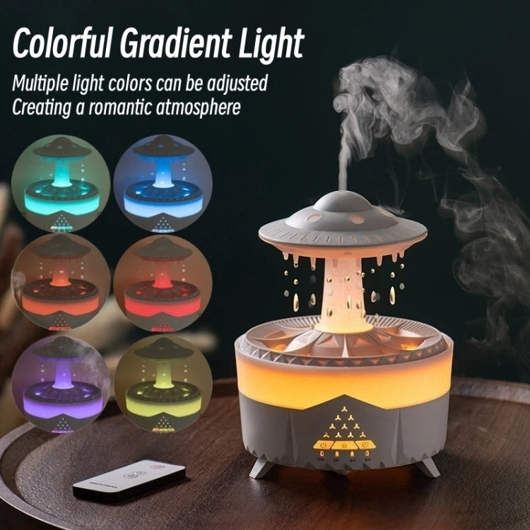 UFO Water Drop Aromatherapy Humidifier Desktop Remote Control Diffuser, Plug: US Plug(Black) - free shipping - PMC TechLife - Order now!