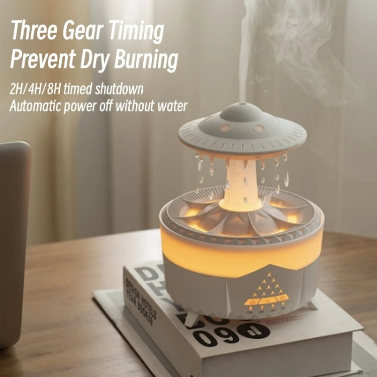 UFO Water Drop Aromatherapy Humidifier Desktop Remote Control Diffuser, Plug: EU Plug(Wood Grain) - free shipping - PMC TechLife - Order now!