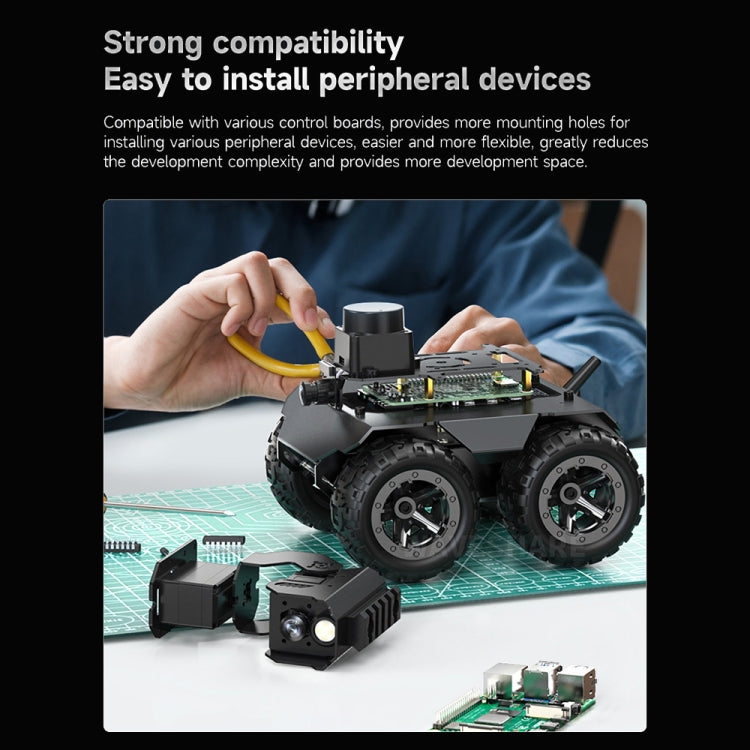 Waveshare WAVE ROVER Flexible Expandable 4WD Mobile Robot Chassis, Onboard ESP32 Module(EU Plug) - free shipping - PMC TechLife - Order now!