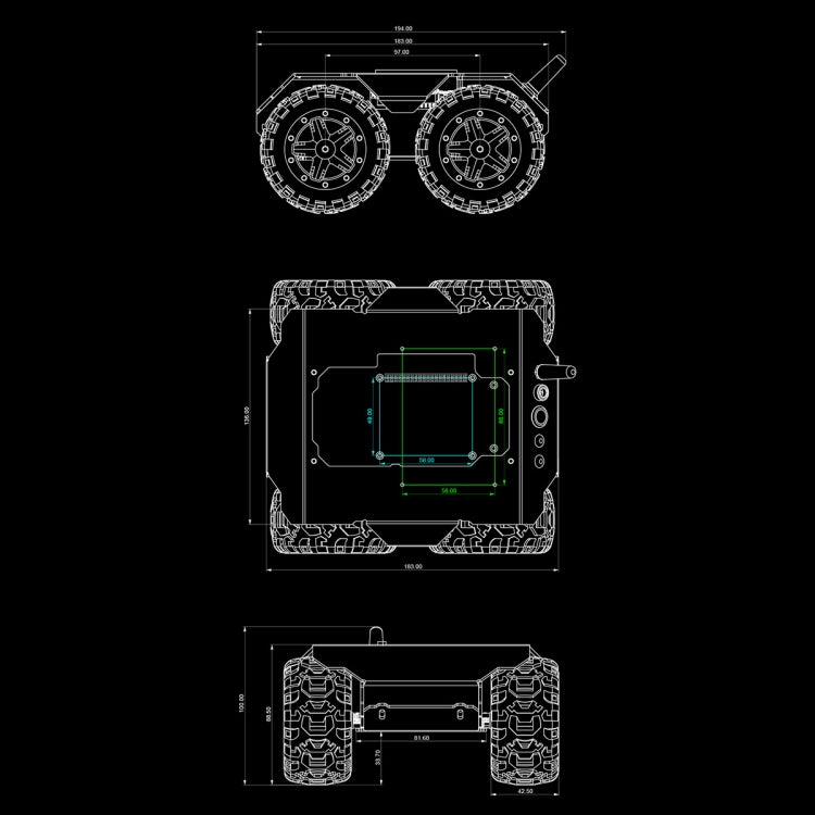 Waveshare WAVE ROVER Flexible Expandable 4WD Mobile Robot Chassis, Onboard ESP32 Module(EU Plug) - free shipping - PMC TechLife - Order now!