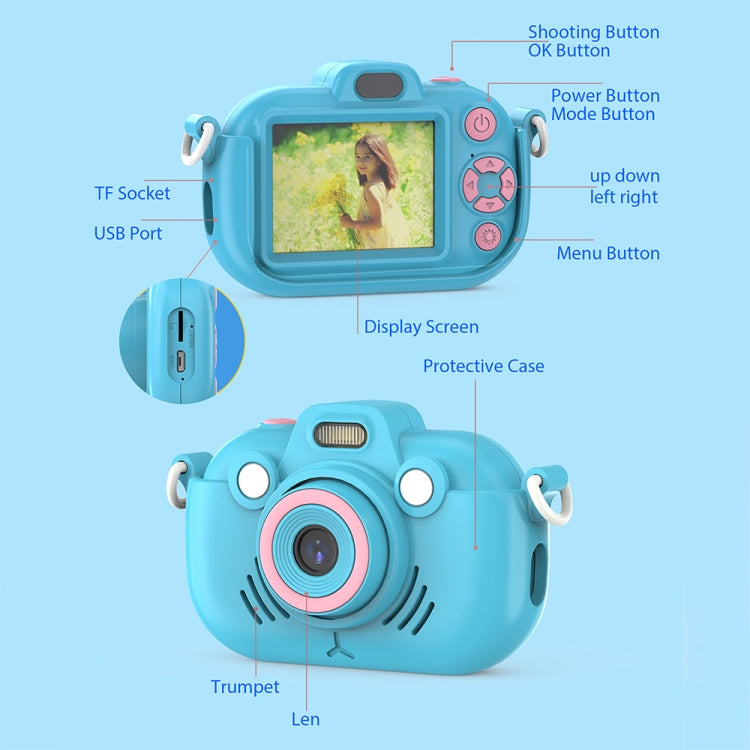 DC502 2.4-Inch 16X Zoom 2.7K Video Recording Children Digital Camera, Color: Pink + 32G(UK Plug) - Children Cameras by PMC TechLife | Online Shopping South Africa | PMC TechLife | Buy Now Pay Later Mobicred