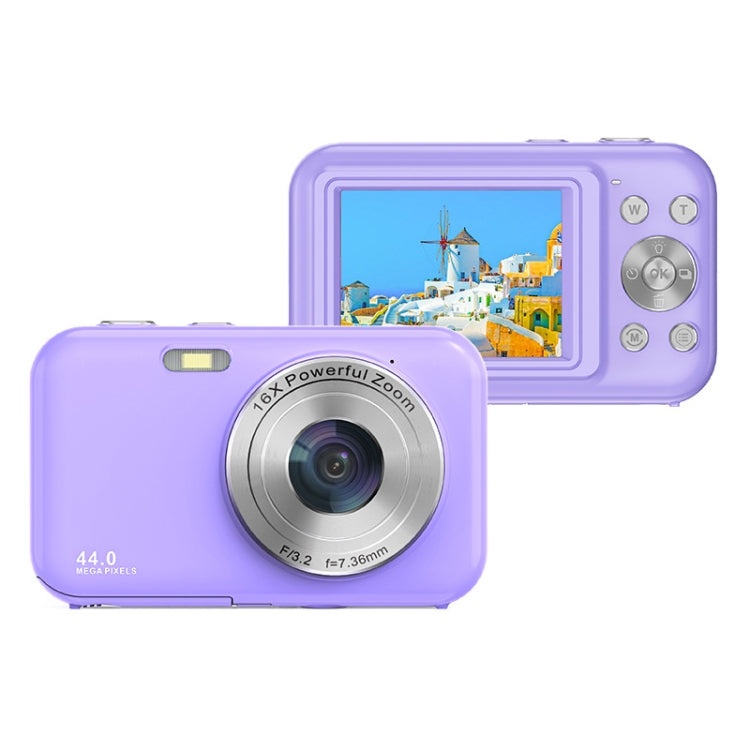 DC406L 2.4-Inch 1080P Mini HD 16X Zoom Digital Camera Home Children Camera US Plug(Purple) - Children Cameras by PMC TechLife | Online Shopping South Africa | PMC TechLife | Buy Now Pay Later Mobicred
