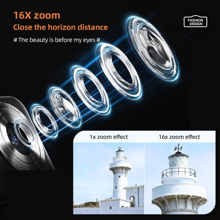 DC406L 2.4-Inch 1080P Mini HD 16X Zoom Digital Camera Home Children Camera AU Plug(Pink) - Children Cameras by PMC TechLife | Online Shopping South Africa | PMC TechLife | Buy Now Pay Later Mobicred