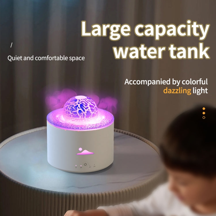 HX-130 Colorful Night Light Planet Desktop Flame Aromatherapy Humidifier, Spec: UK Plug(White) - free shipping - PMC TechLife - Order now!