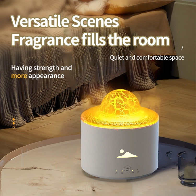 HX-130 Colorful Night Light Planet Desktop Flame Aromatherapy Humidifier, Spec: EU Plug(White) - free shipping - PMC TechLife - Order now!