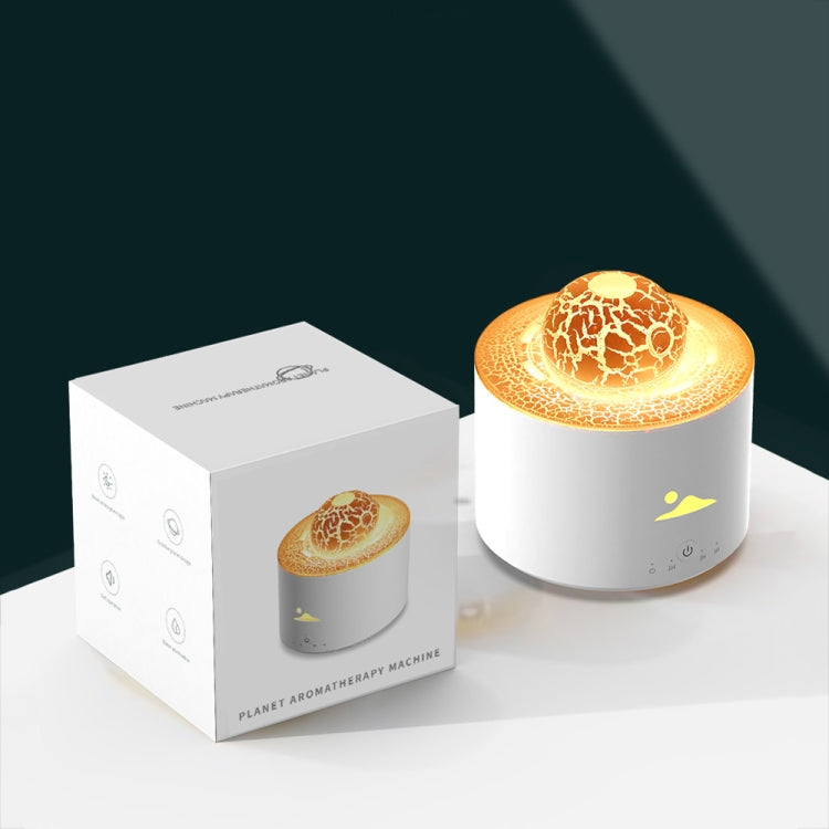 HX-130 Colorful Night Light Planet Desktop Flame Aromatherapy Humidifier, Spec: UK Plug(White) - free shipping - PMC TechLife - Order now!