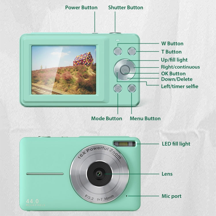 DC403L-AF 2.4-Inch 16X Zoom HD Digital Camera Mini Children Photography Camera UK Plug(Black) - Children Cameras by PMC TechLife | Online Shopping South Africa | PMC TechLife | Buy Now Pay Later Mobicred