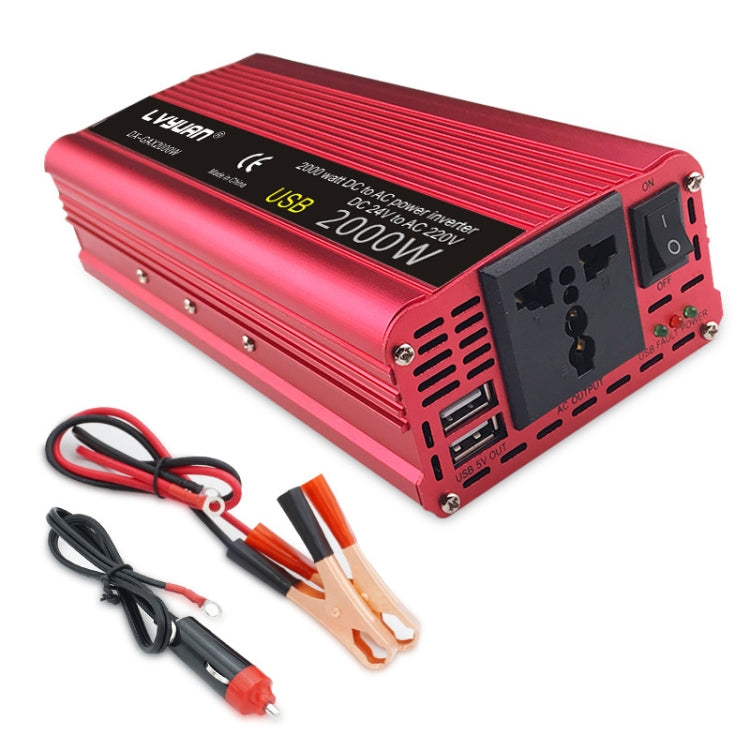 LVYUAN Car Inverter Dual USB Power Converter, Specification: 12V to 220V 2000W UK Plug - free shipping - PMC TechLife - Order now!