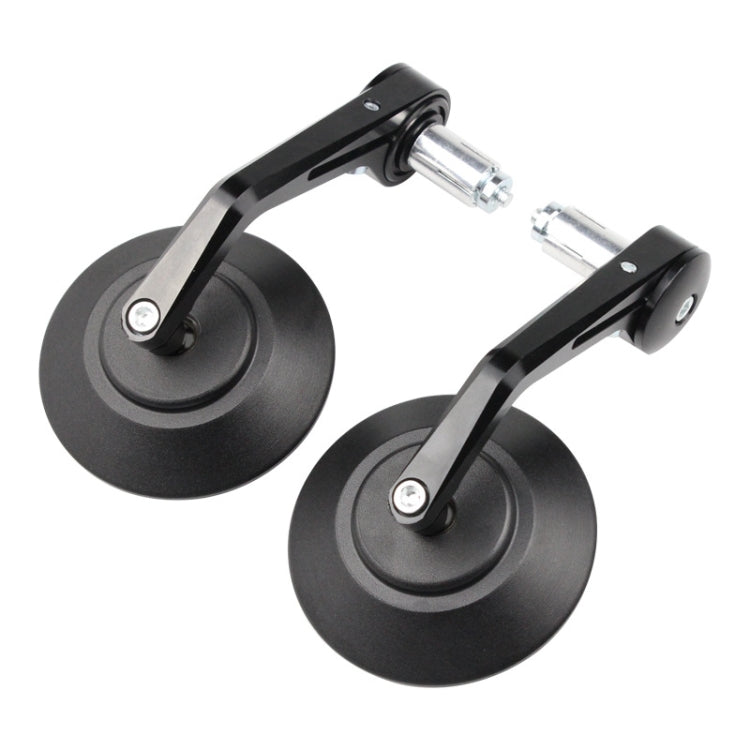 Motorcycle Electric Vehicle Modified Accessories Retro Circular CNC Hand Mirror Rear View Mirror(Black) - Side Mirrors by PMC TechLife | Online Shopping South Africa | PMC TechLife | Buy Now Pay Later Mobicred