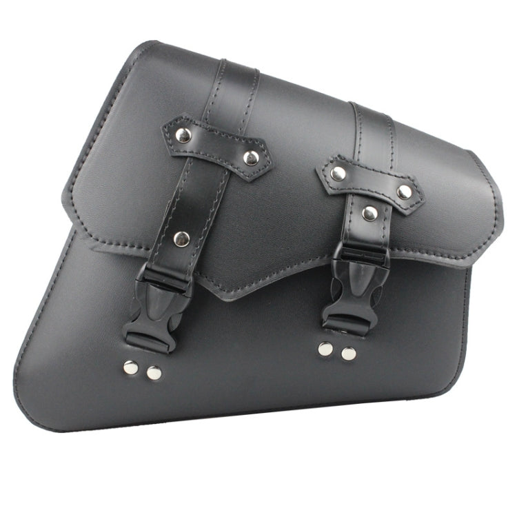 Motorcycle Side Box Package Fast Demolition Triangle Side Bag Leather Cycling Bag(Black) - Bags & Luggages by PMC TechLife | Online Shopping South Africa | PMC TechLife | Buy Now Pay Later Mobicred