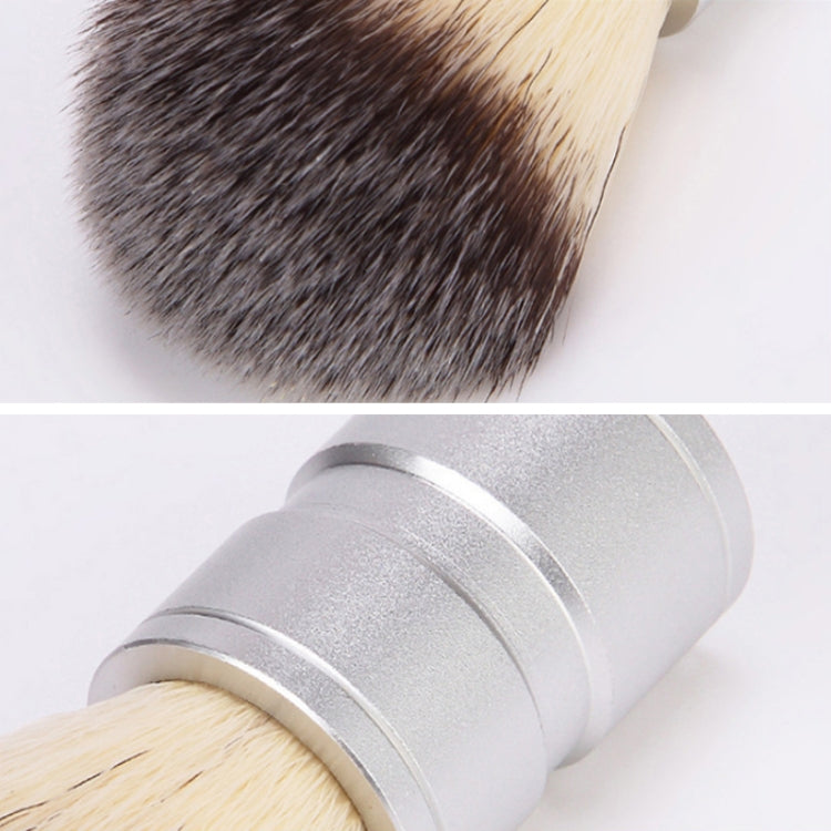 Stainless Steel Animal Hair Beard Brush Manual Stirring And Foaming Shaving Tool, Specification: Single Brush - free shipping - PMC TechLife - Order now!