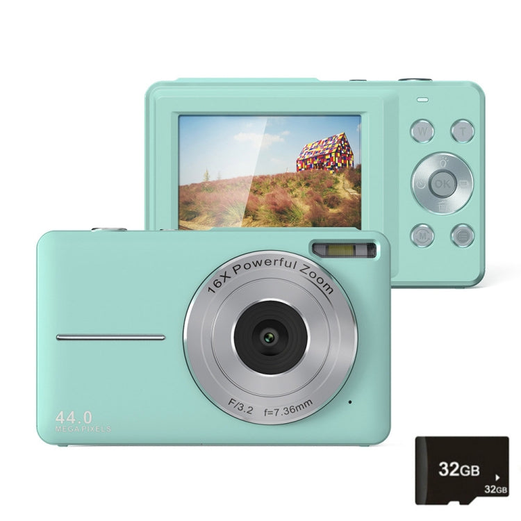 DC403L-AF 2.4-Inch 16X Zoom HD Digital Camera Mini Children Photography Camera AU Plug(Green+32G) - Children Cameras by PMC TechLife | Online Shopping South Africa | PMC TechLife | Buy Now Pay Later Mobicred