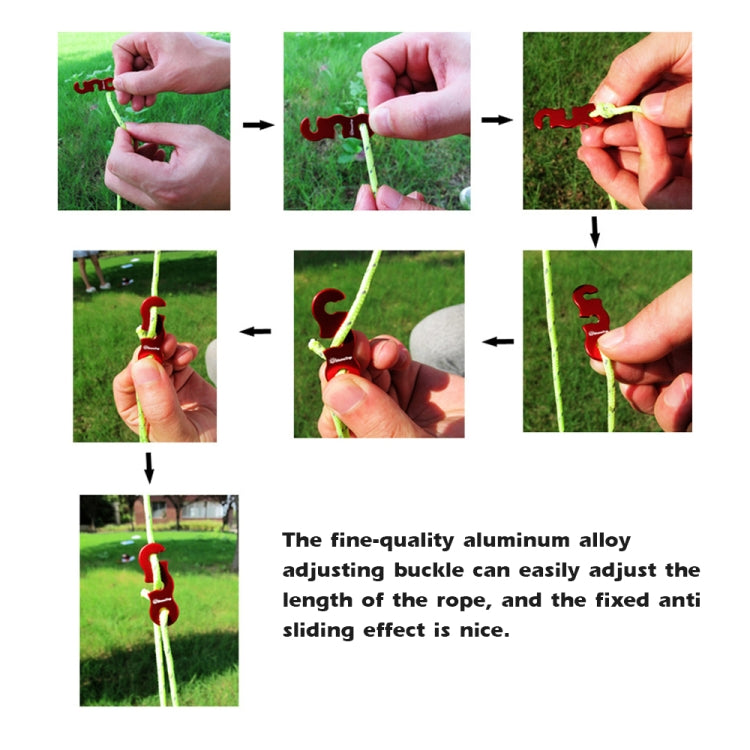 4m x 6 Rolls Outdoor Camping Tent Canopy Wind Rope Luminous Multi-Function Wind Rope Buckle Tent Fixed Rope( S Buckle-Yellow) - Tents & Accessories by PMC TechLife | Online Shopping South Africa | PMC TechLife | Buy Now Pay Later Mobicred