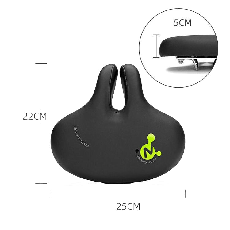 Bike No Nasal Seat Mountain Bike Saddle Comfortable Shock Absorption Bicycle Outdoor Cycling Accessories Saddle(Black) - Bicycle Saddle by PMC TechLife | Online Shopping South Africa | PMC TechLife