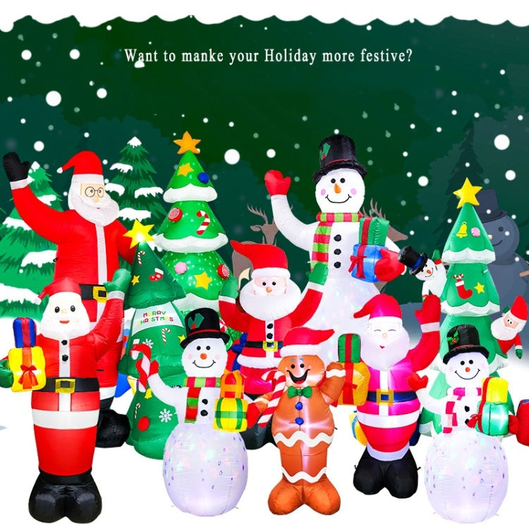 Santa Claus Christmas Tree Snowman Inflatable LED Luminous Christmas Ornaments, US Plug(QM0104-1.8M) - Christmas Ornaments by PMC TechLife | Online Shopping South Africa | PMC TechLife