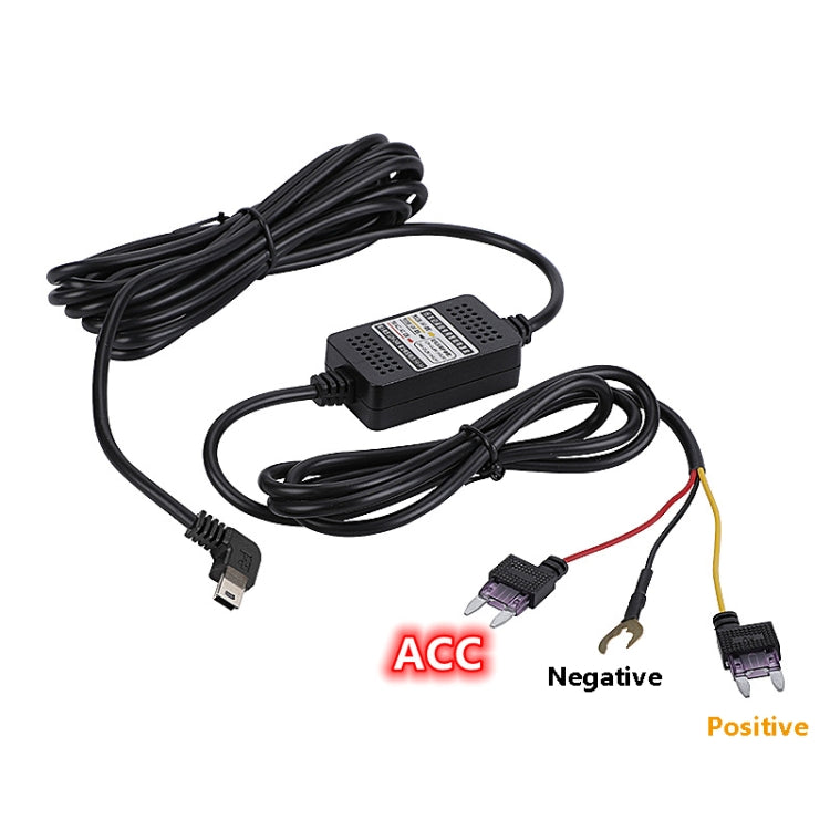H516 Recording Step-down Line Shrinkage Video Car Charger Line Parking Monitoring Three-Core Power Cord, Model: With Fuse(Micro Left Elbow) - Cables & Connectors by PMC TechLife | Online Shopping South Africa | PMC TechLife | Buy Now Pay Later Mobicred