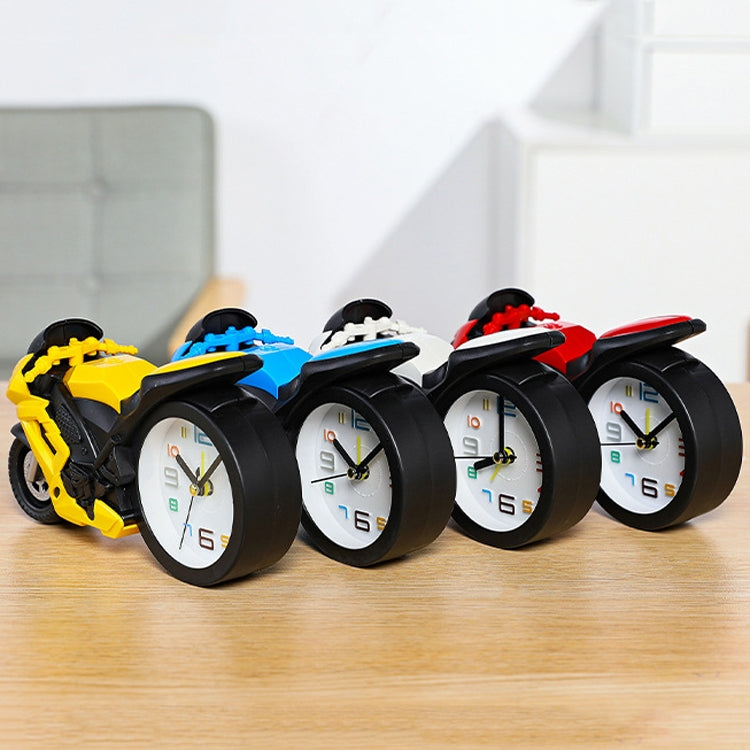 Motorcycle Alarm Clock Ornaments Creative Child Gift Clock(Yellow Motorcycle Racing) - Alarm Clocks by PMc TechLife | Online Shopping South Africa | PMc TechLife | Buy Now Pay Later Mobicred