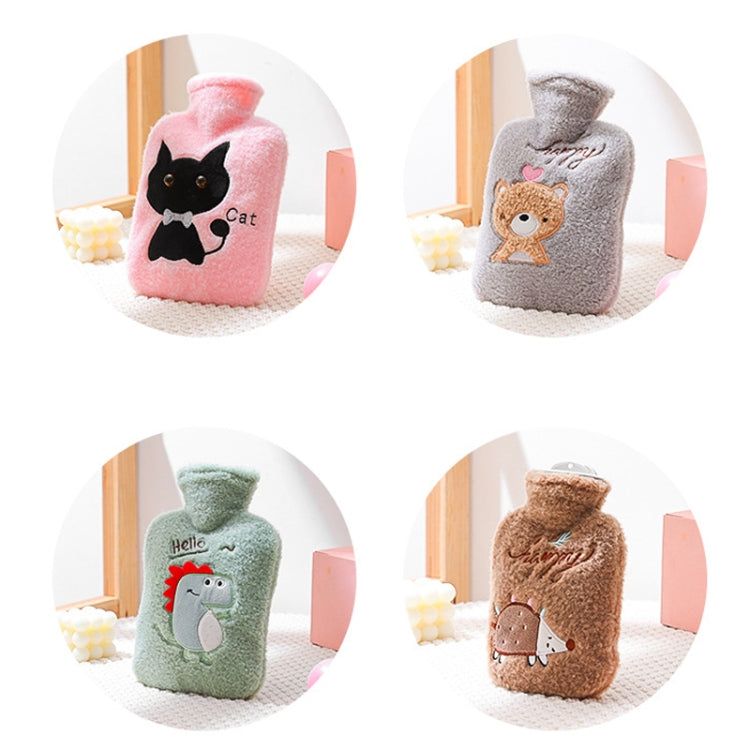 Hot Compress Stomach Hot Water Bottle Flannel Cover Cartoon Hand Warmer(Brown) - Hot Water Bags by PMC TechLife | Online Shopping South Africa | PMC TechLife | Buy Now Pay Later Mobicred
