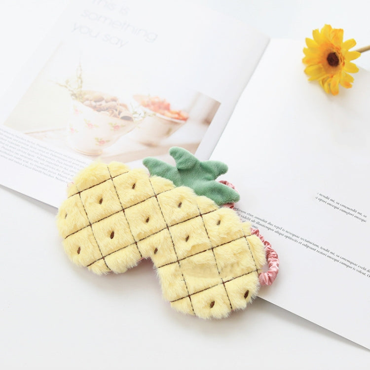 Fruit Plush Eye Mask Cute Soft Girl Sleep Blackout Eye Mask(Pineapple) - free shipping - PMC TechLife - Order now!