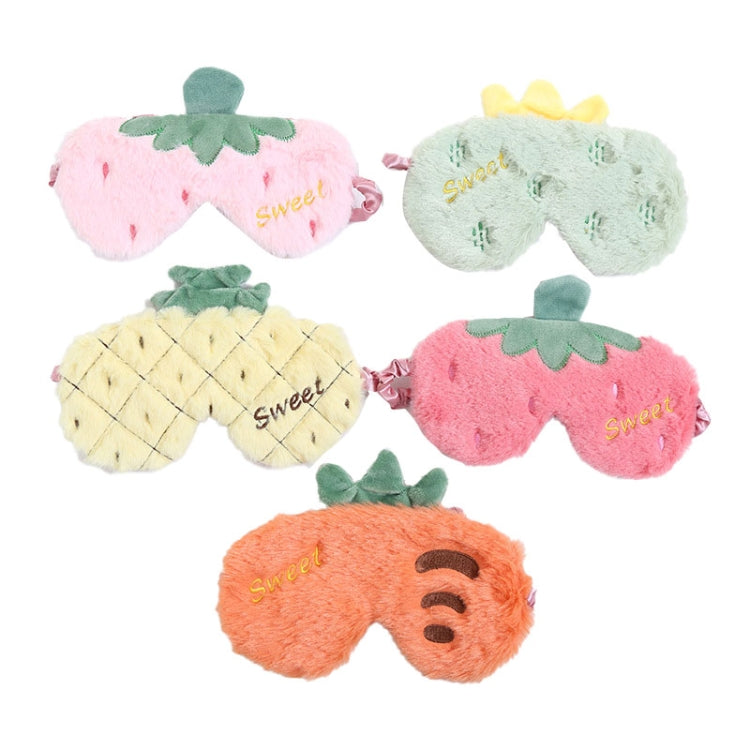 Fruit Plush Eye Mask Cute Soft Girl Sleep Blackout Eye Mask(Cactus) - free shipping - PMC TechLife - Order now!