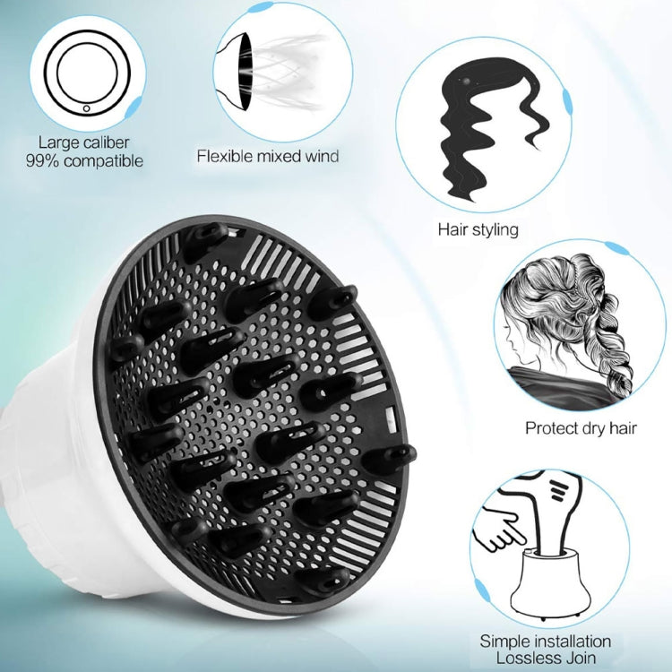 G8 Universal Hair Diffuser Adaptable For Blow Dryers with Rotatable Design Curly Hair Large Wind Hood(Black) - free shipping - PMC TechLife - Order now!