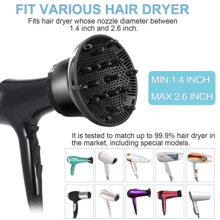 G8 Universal Hair Diffuser Adaptable For Blow Dryers with Rotatable Design Curly Hair Large Wind Hood(Black) - free shipping - PMC TechLife - Order now!