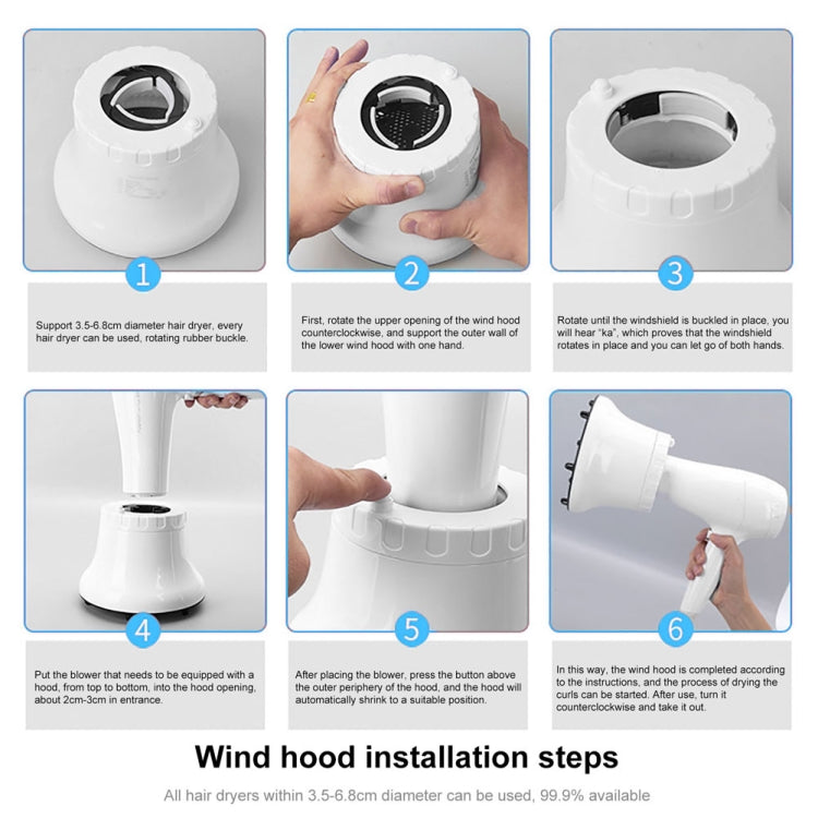 G8 Universal Hair Diffuser Adaptable For Blow Dryers with Rotatable Design Curly Hair Large Wind Hood(Black) - free shipping - PMC TechLife - Order now!