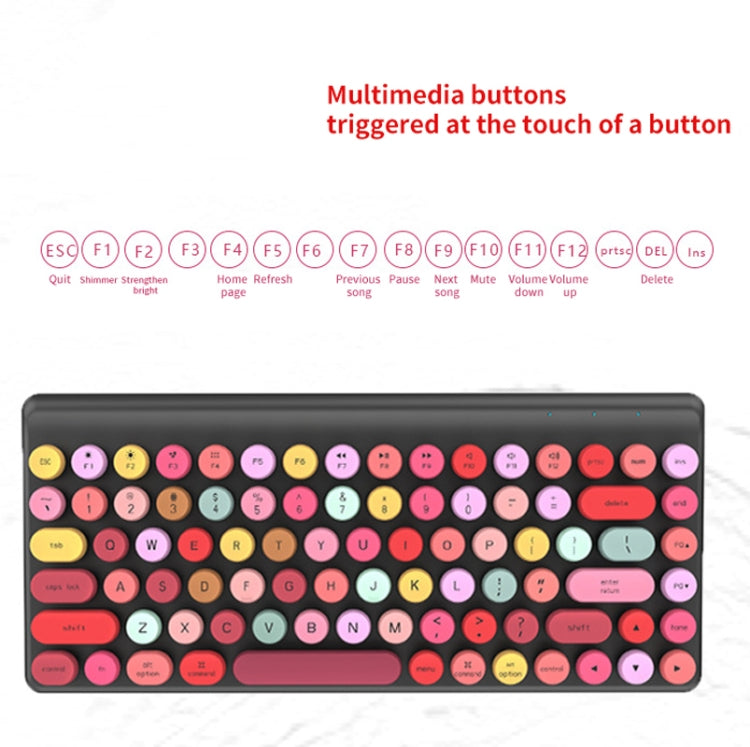 FV-W10  86-Keys 2.4G Wireless Keyboard and Mouse Set(Green Mixed) - free shipping - PMC Jewellery - Order now!
