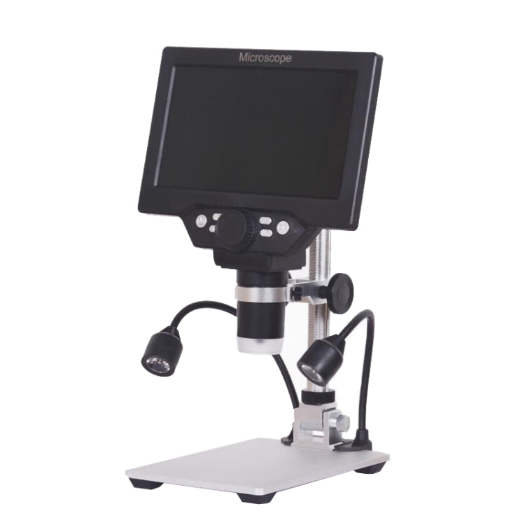 G1200D 7 Inch LCD Screen 1200X Portable Electronic Digital Desktop Stand Microscope(UK Plug With Battery) - free shipping - PMC Jewellery - Order now!