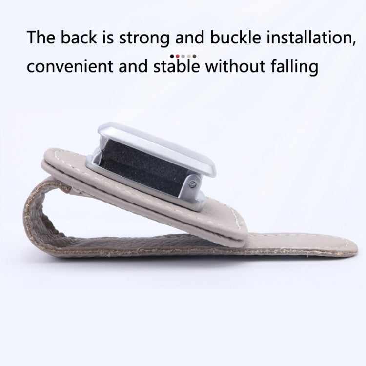 529 Car Sun Visor Glasses Clip Sunglasses Holder(Beige) - Sunglasses & Glasses Clips by PMC TechLife | Online Shopping South Africa | PMC TechLife | Buy Now Pay Later Mobicred