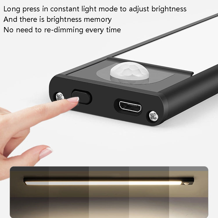 Intelligent Automatic Human Body Induction Wireless LED Lamp 80cm(Silver + White Light) - Sensor LED Lights by PMC TechLife | Online Shopping South Africa | PMC TechLife | Buy Now Pay Later Mobicred