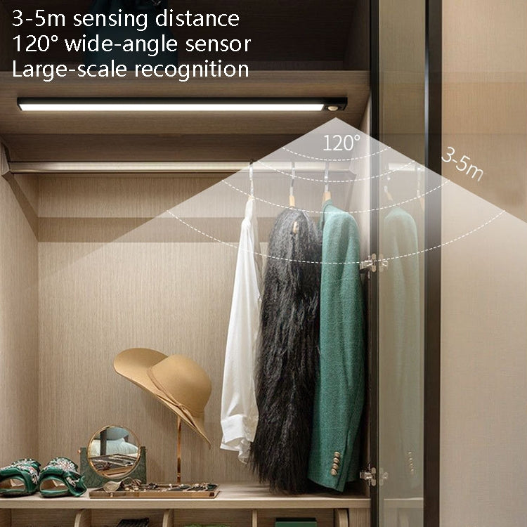 Intelligent Automatic Human Body Induction Wireless LED Lamp 80cm(Silver + White Light) - Sensor LED Lights by PMC TechLife | Online Shopping South Africa | PMC TechLife | Buy Now Pay Later Mobicred