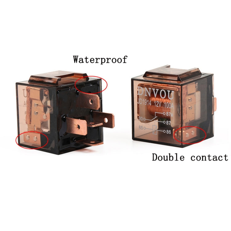 5 PCS 100A Automotive Relay With Indicator Light(24V 4 Plug 100A) - Relays by PMC TechLife | Online Shopping South Africa | PMC TechLife | Buy Now Pay Later Mobicred