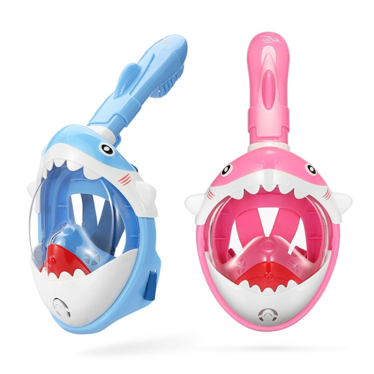 Cartoon Kids Full Dry Diving Mask Swimming Anti-Fog Snorkeling Mask, Size: XS(Shark Blue) - Diving Mask by PMC TechLife | Online Shopping South Africa | PMC TechLife | Buy Now Pay Later Mobicred