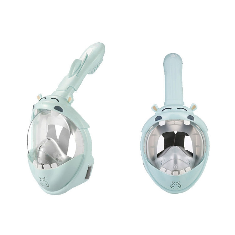 Cartoon Kids Full Dry Diving Mask Swimming Anti-Fog Snorkeling Mask, Size: XS(Hippo) - Diving Mask by PMC TechLife | Online Shopping South Africa | PMC TechLife | Buy Now Pay Later Mobicred