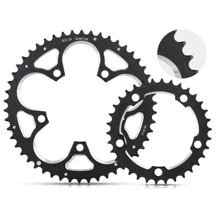 WEST BIKING 34T-50T Road Bike Racing Folding Chainwheel(Black) - free shipping - PMc TechLife - Order now!