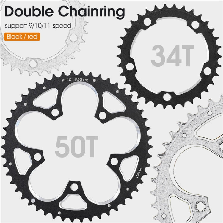 WEST BIKING 34T-50T Road Bike Racing Folding Chainwheel(Red) - free shipping - PMc TechLife - Order now!