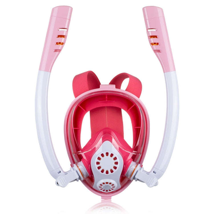 Kids Double Tube Full Dry Silicone Diving  Snorkeling Mask Swimming Glasses, Size: XS(White Pink) - Diving Mask by PMC TechLife | Online Shopping South Africa | PMC TechLife | Buy Now Pay Later Mobicred