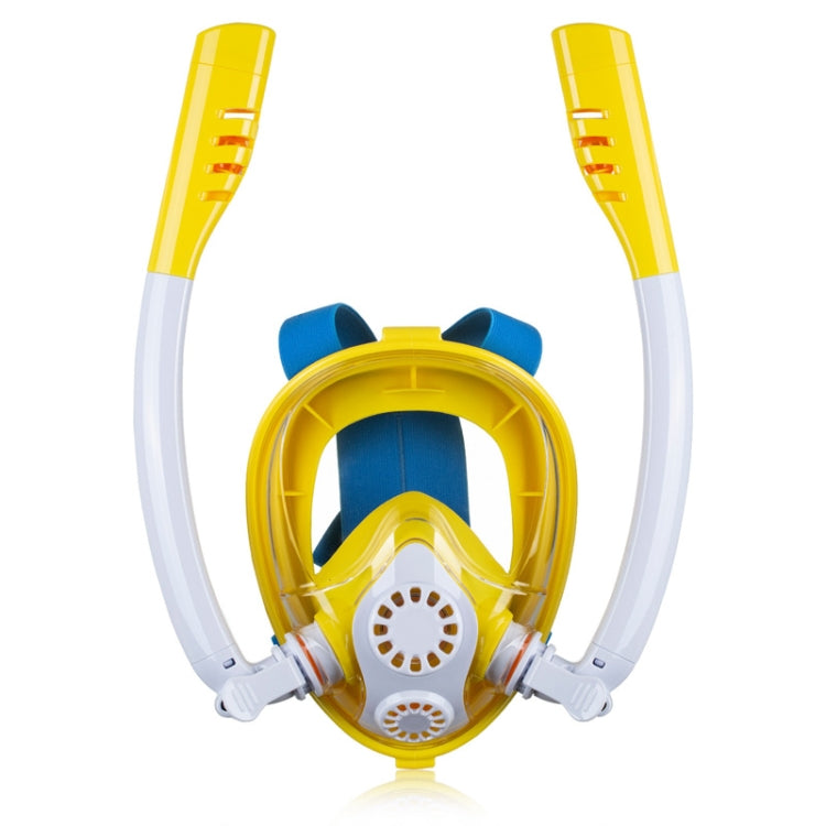 Kids Double Tube Full Dry Silicone Diving  Snorkeling Mask Swimming Glasses, Size: XS(White Yellow) - Diving Mask by PMC TechLife | Online Shopping South Africa | PMC TechLife | Buy Now Pay Later Mobicred
