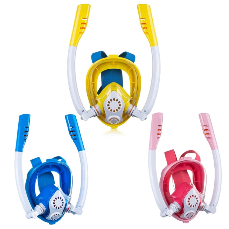 Kids Double Tube Full Dry Silicone Diving  Snorkeling Mask Swimming Glasses, Size: XS(White Pink) - Diving Mask by PMC TechLife | Online Shopping South Africa | PMC TechLife | Buy Now Pay Later Mobicred