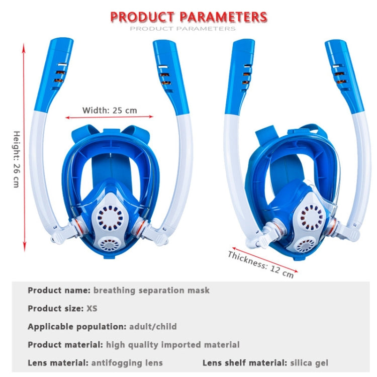 Kids Double Tube Full Dry Silicone Diving  Snorkeling Mask Swimming Glasses, Size: XS(White Yellow) - Diving Mask by PMC TechLife | Online Shopping South Africa | PMC TechLife | Buy Now Pay Later Mobicred